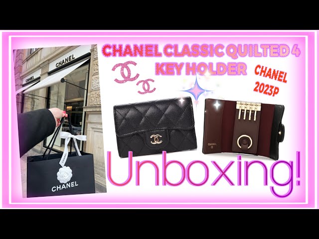 Chanel Card Holder Black Quilted Caviar Gold Hardware