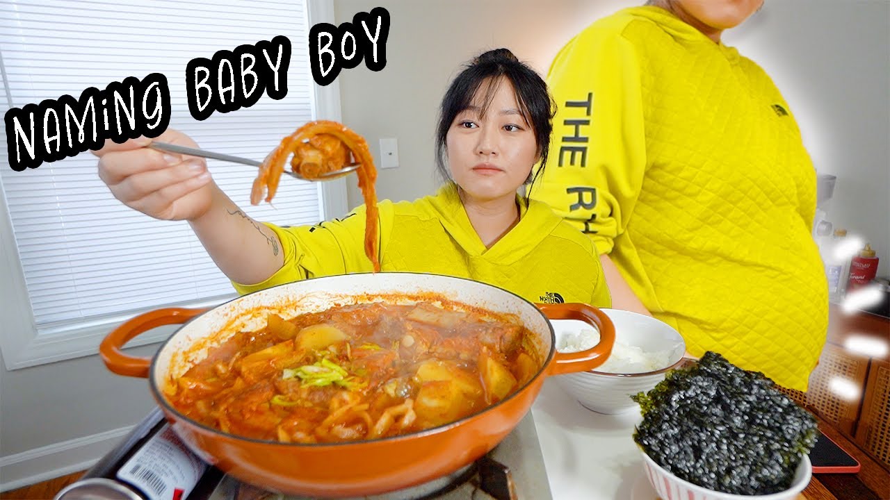 My Pregnancy Cravings Real Mukbang Fermented Kimchi Pork Ribs