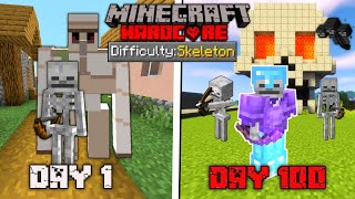 Surviving 100 Days As A Skeleton In Minecraft Hardcore Hindi #minecraft100days #minecrafthardcore