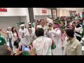 فرحه المشجعين القطرين مع الجزائرين بعد تحقيق الجزائر لقب كاس ألعرب 2021