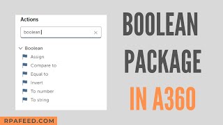 Celebrity Boolean Package in A360 | RPA A360 Tutorial | RPAFeed Profile