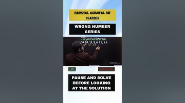 WRONG NUMBER SERIES - HARSHALAGRAWAL SIR #harshalagrawal #missingnumbers #numberseries #shorts