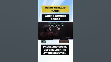 WRONG NUMBER SERIES - HARSHALAGRAWAL SIR #harshalagrawal #missingnumbers #numberseries #shorts