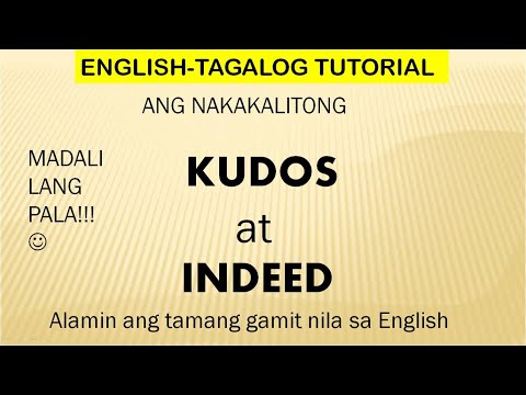 English Lesson Adverb And Noun Using INDEED And KUDOS Matuto Agad Mag English Madali Lang 