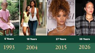 Rihanna Transformation from age 5 to 38 years (1993-2026)