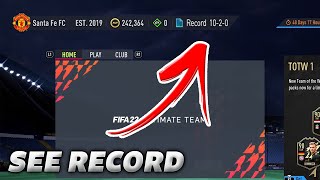 FIFA 22 HOW TO SEE YOUR RECORD (HOW TO SHOW YOUR RECORD ON FIFA 22 ULTIMATE TEAM)