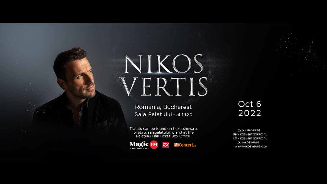 foso Tristemente prototipo Nikos Vertis – Live in Romania - October 6, 2022 (Concert trailer) - YouTube