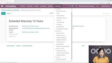 Deferred Revenues Recognition - Odoo Accounting