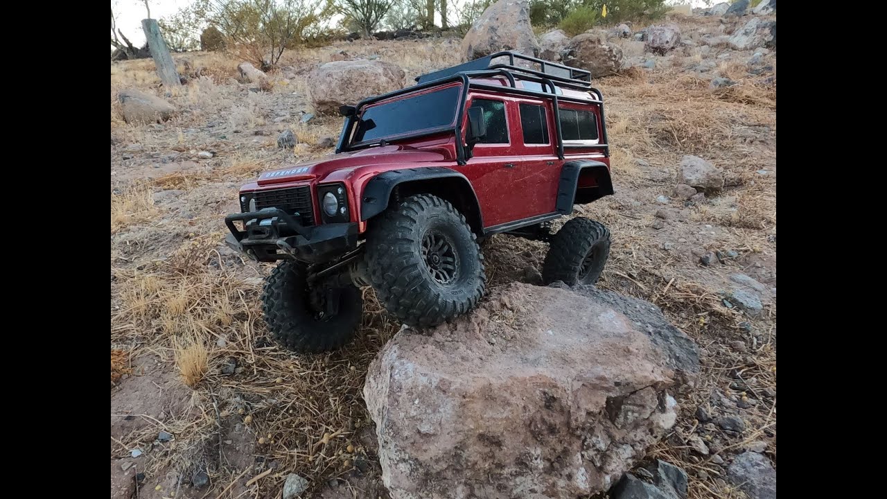 TRX4 TRAXXAS DEFENDER. SUSPENTION LIFT KIT TUNED - YouTube