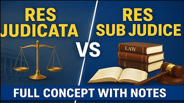 Difference between Res Judicata & Res Subjudice Explained with Notes#viral#cpc#notes#ballb#llb#facts