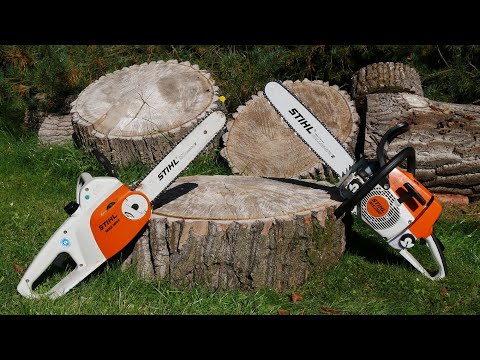 Stihl MS 260 vs Stihl MSE 180 - test pil - benzín vs elektřina - test chainsaw vs electric saw