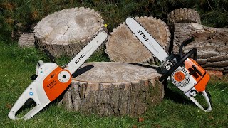 Stihl MS 260 vs Stihl MSE 180 - test pil - benzín vs elektřina - test chainsaw vs electric saw Stihl MS 260 vs Stihl MSE 180 - test pil - benzín vs elektřina - test chainsaw vs electric saw