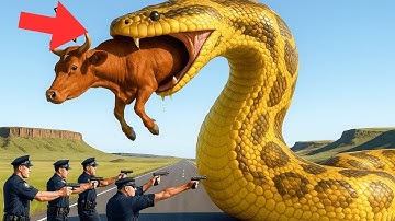 Brave Heroes Save Baby Buffalo from Giant Python’s Terrifying Attack 🐍