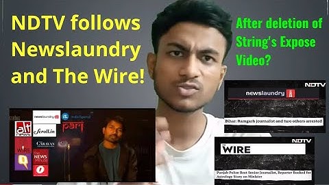 Is NDTV Authentic Now! String Video Delete on 