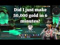 50,000 gold in 6 minutes SOLO running old raids?