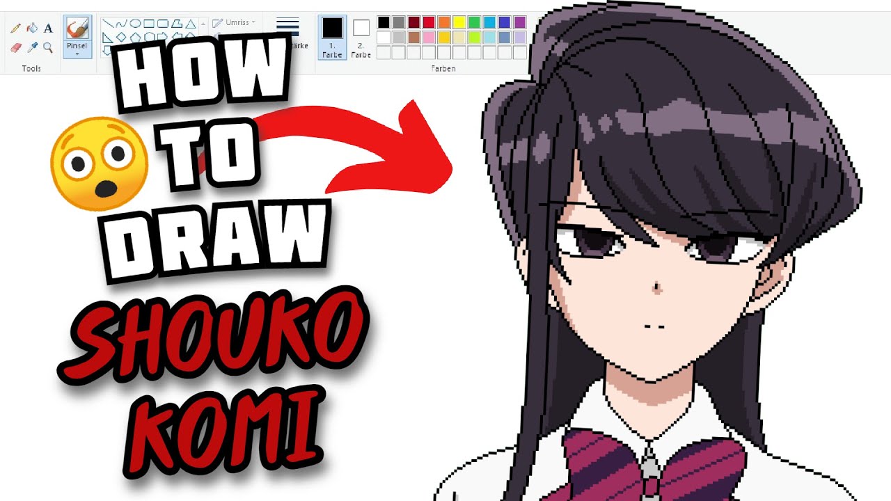 [SPEED PAINT] Drawing SHOUKO KOMI on MS PAINT - YouTube