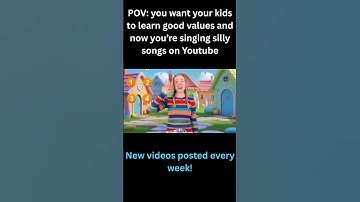 Thumbnail of POV: you want your kids to learn good values and now you’re singing silly songs on Youtube