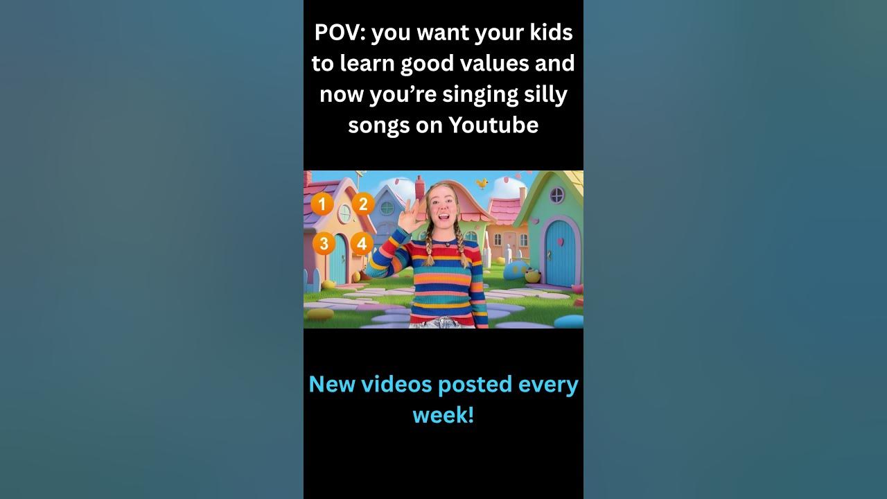 POV: you want your kids to learn good values and now you’re singing silly songs on Youtube POV: you want your kids to learn good values and now you’re singing silly songs on Youtube