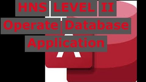 Operate database Application(ODBA) for HNS level II  in Afaan Oromoo  Part 1