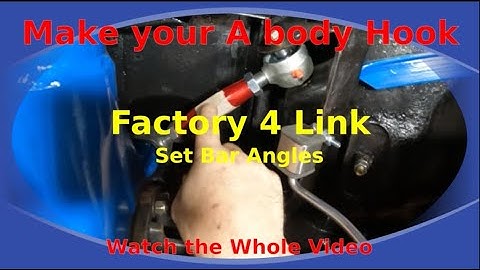 A body 4 link and pinion angle
