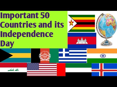 Countries and its Independence Day || National Independence Days of all ...