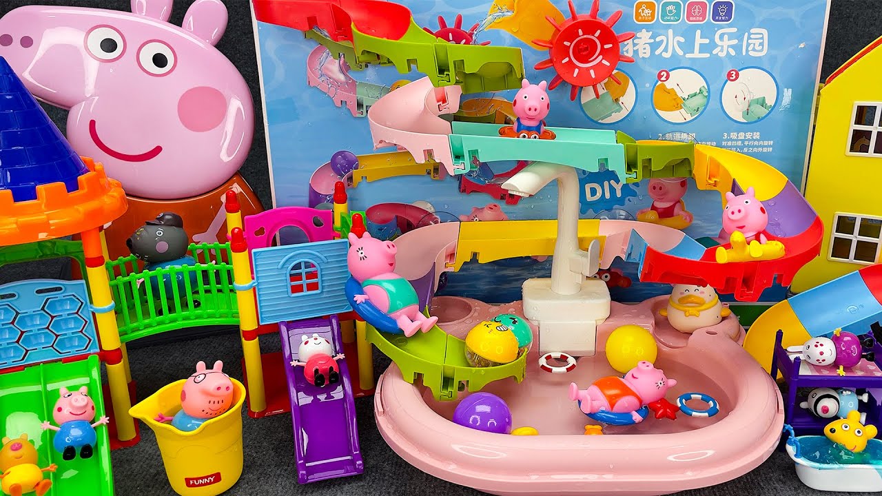 Ultimate PEPPA PIG Family Water Park Playground Toys World Satisfying with Unboxing | TOY PLAYSET