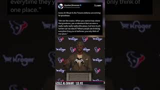 Azeez Al-Shaair &amp; the Texans defense are striving for greatness