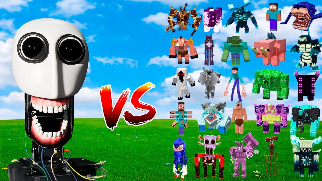 SELF AWARE ROBOT vs ALL MINECRAFT BOSSES | Minecraft Mob Battle