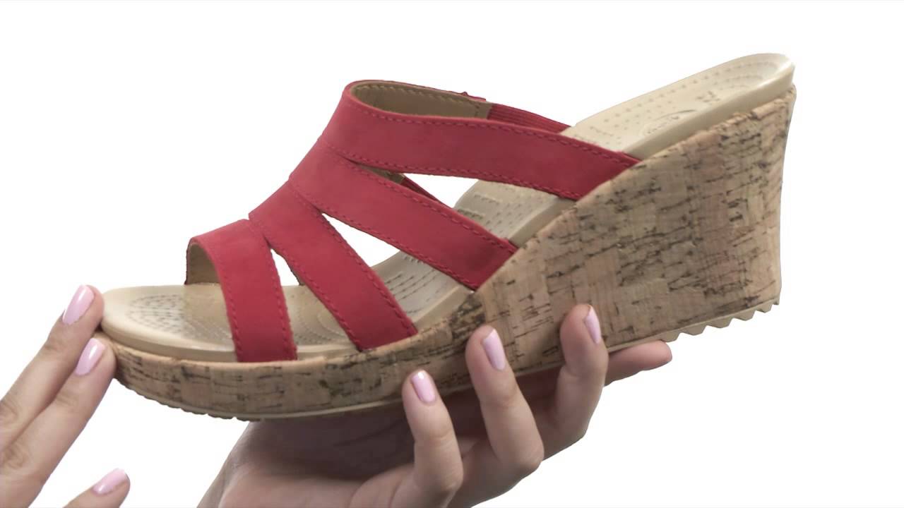 crocs cork wedge sandals