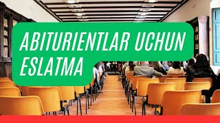 Abiturentlar uchun Imtihon kuni nima qilay (2)