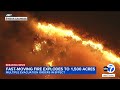 Riverside County brush fire explodes to 1,500 acres, evacuations issued