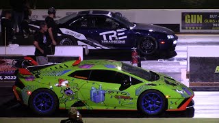 Lamborghini Huracan STO vs Nissan 240 Drag Race