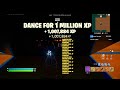 DANCE FOR 1 MILLION XP GLITCH EVER IN CHAPTER 3 IN FORTNITE MAP CODE! (+250K XP PER SECOND)