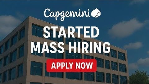 Capgemini Started MASS HIRING | Apply Now | BE/BTech/ME/MTech/MCA |  2025 Jobs | #offcampusdrive