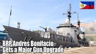 BRP Andres Bonifacio Gets Firepower Upgrade: Leonardo To Refurbish 76mm Naval Gun