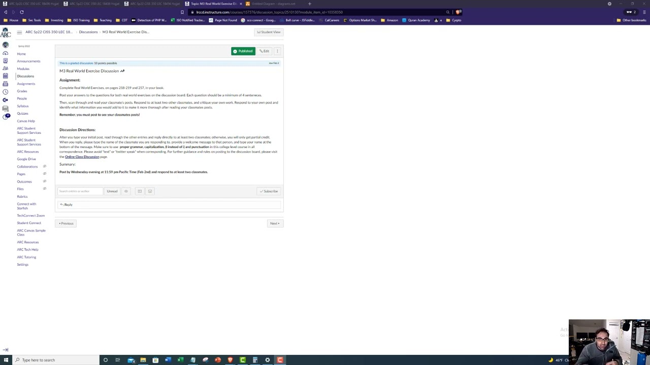 CISS 350 Spring 2022  Week 3 Overview