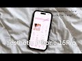 HOW TO MAKE YOUR PHONE AESTHETIC: customize with me, Pinterest girl aesthetic, iPhone 15 Pro 🎀✨