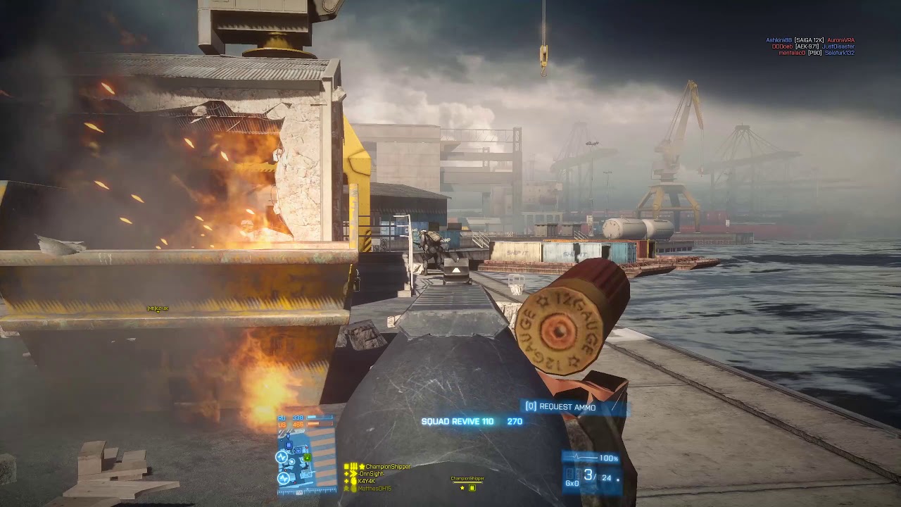 Battlefield 3 TDM Canals 64 Player 1000Tickets 870MCS Slugs