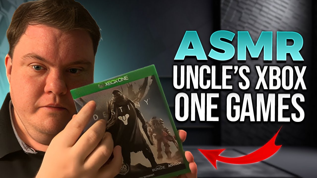 ASMR LOOK THROUGH UNCLES XBOX ONE GAMES + UNINTELLIGIBLE XBOX MANUAL READING