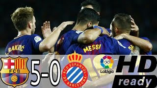 Barcelona vs Espanyol 5-0 - All Goals \& Highlights - LaLiga 10\/09\/2017 HD