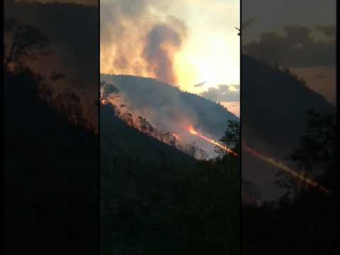 Incêndio consome área em São Sebastião da Bela Vista