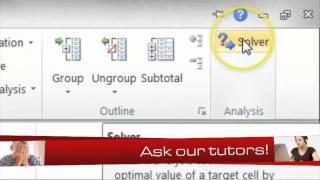 Decision Maths 1.2 Using Excel to solve a Linear Programming problem