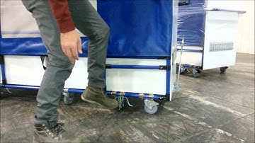 How to use foot brakes on custom material handling carts | Flexpipe