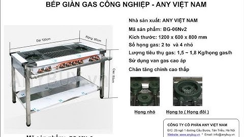 ANYBUY.vn Bếp giàn gas công nghiệp Hàn Quốc 2 to 4 nhỏ BG-06Nv2