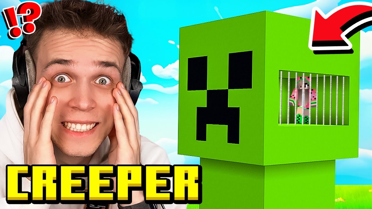ZAMKNĄŁEM MŁODSZĄ SIOSTRĘ W WIĘZIENIU CREEPERA w MINECRAFT!