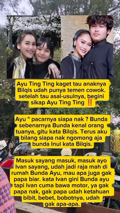 Ayu Ting Ting is surprised to find out that her daughter Bilqis already has a boyfriend #artist #...