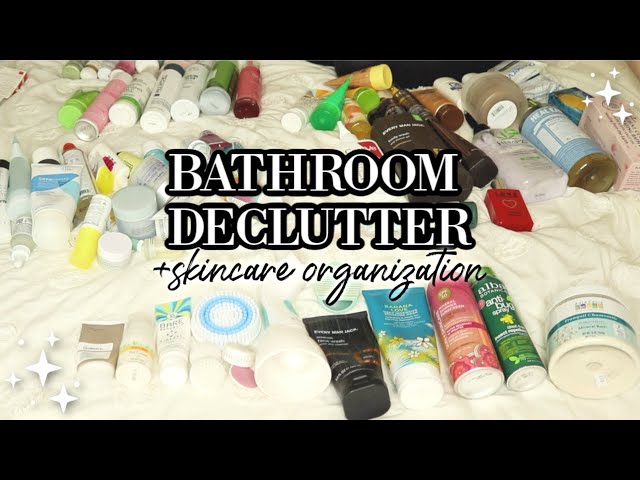 ORGANIZING & DECLUTTERING MY SKINCARE & HAIR CARE IN MY BATHROOM! 