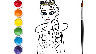 Drawing of Queen Elsa, your favorite character 👍😍from Frozen