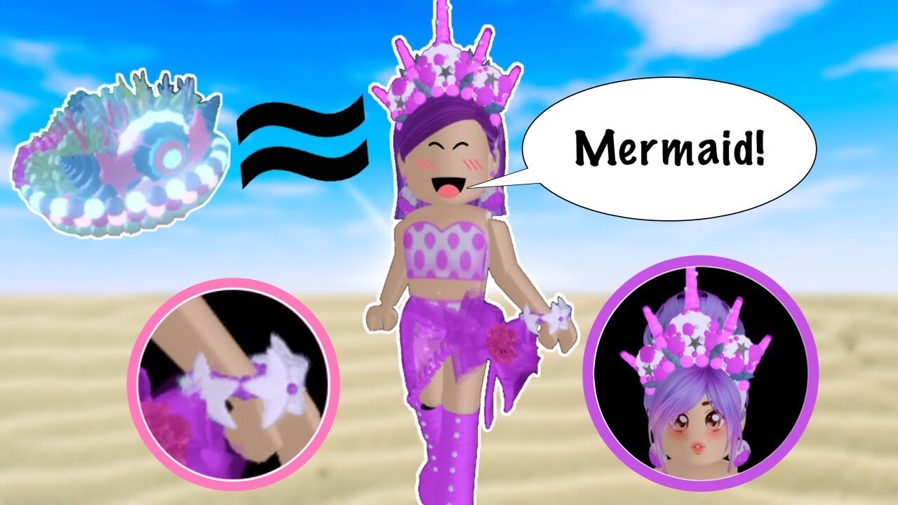 Mermaid Crown Seashell Bracelet And Earrings Royale High Update Trailer Youtube - roblox royale high mermaid royalty