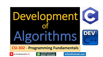Programming Fundamentals (05)| Development of Basic Algorithms| by Arfan Shahzad